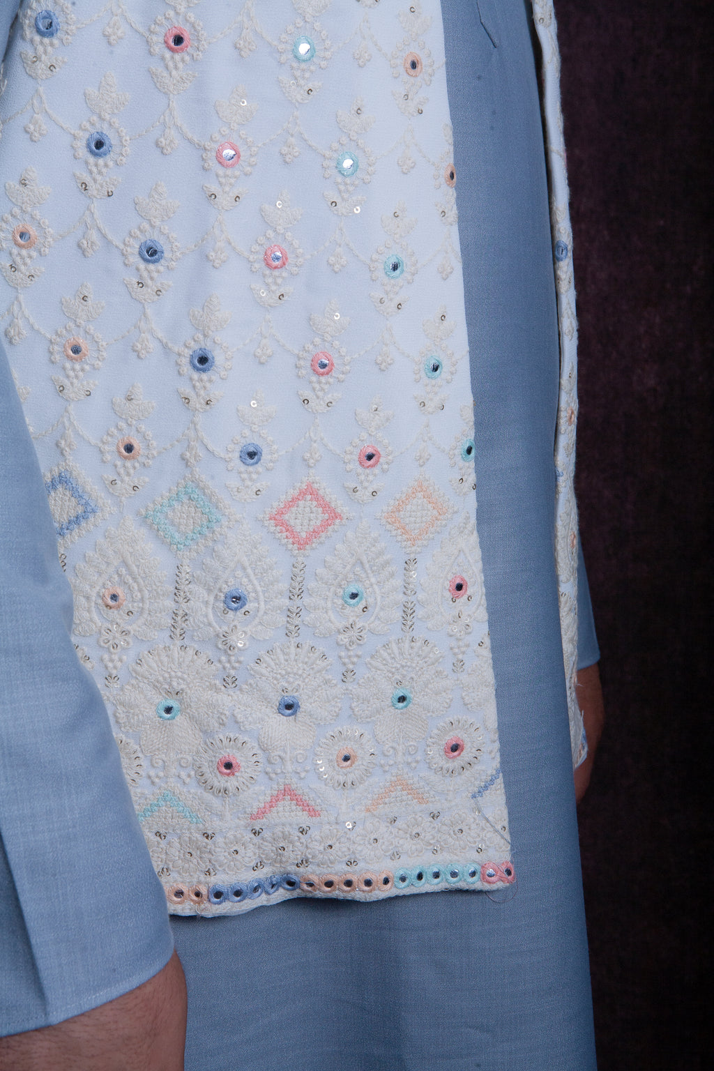 Blue Mirror Flower Vest