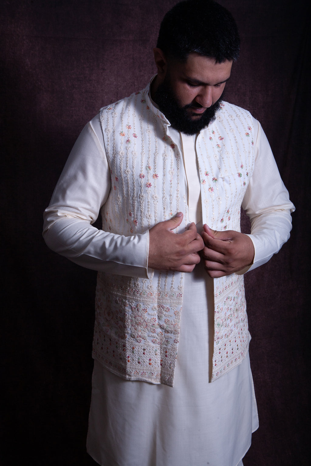 Red Flower Mirror Vest