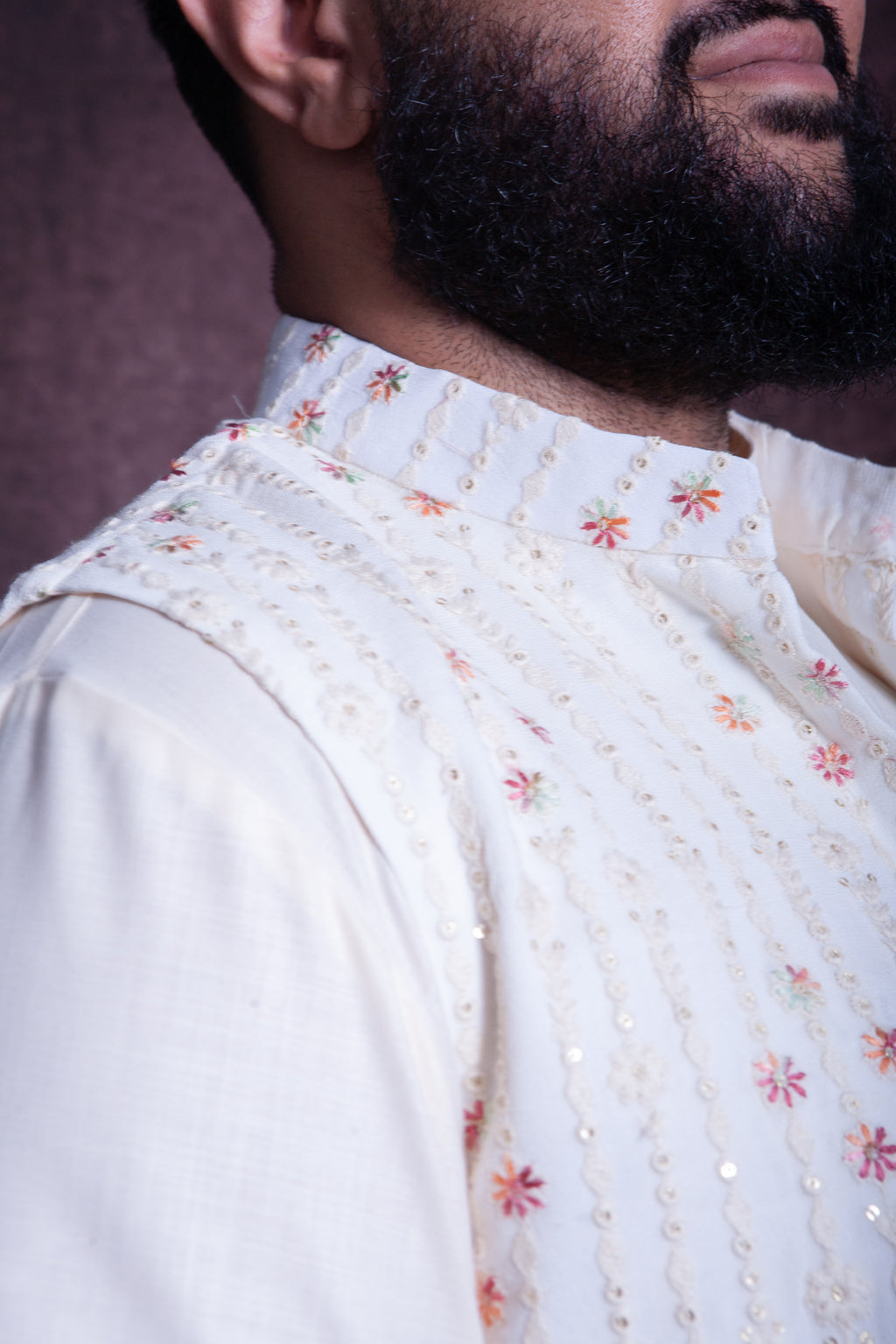 Red Flower Mirror Vest