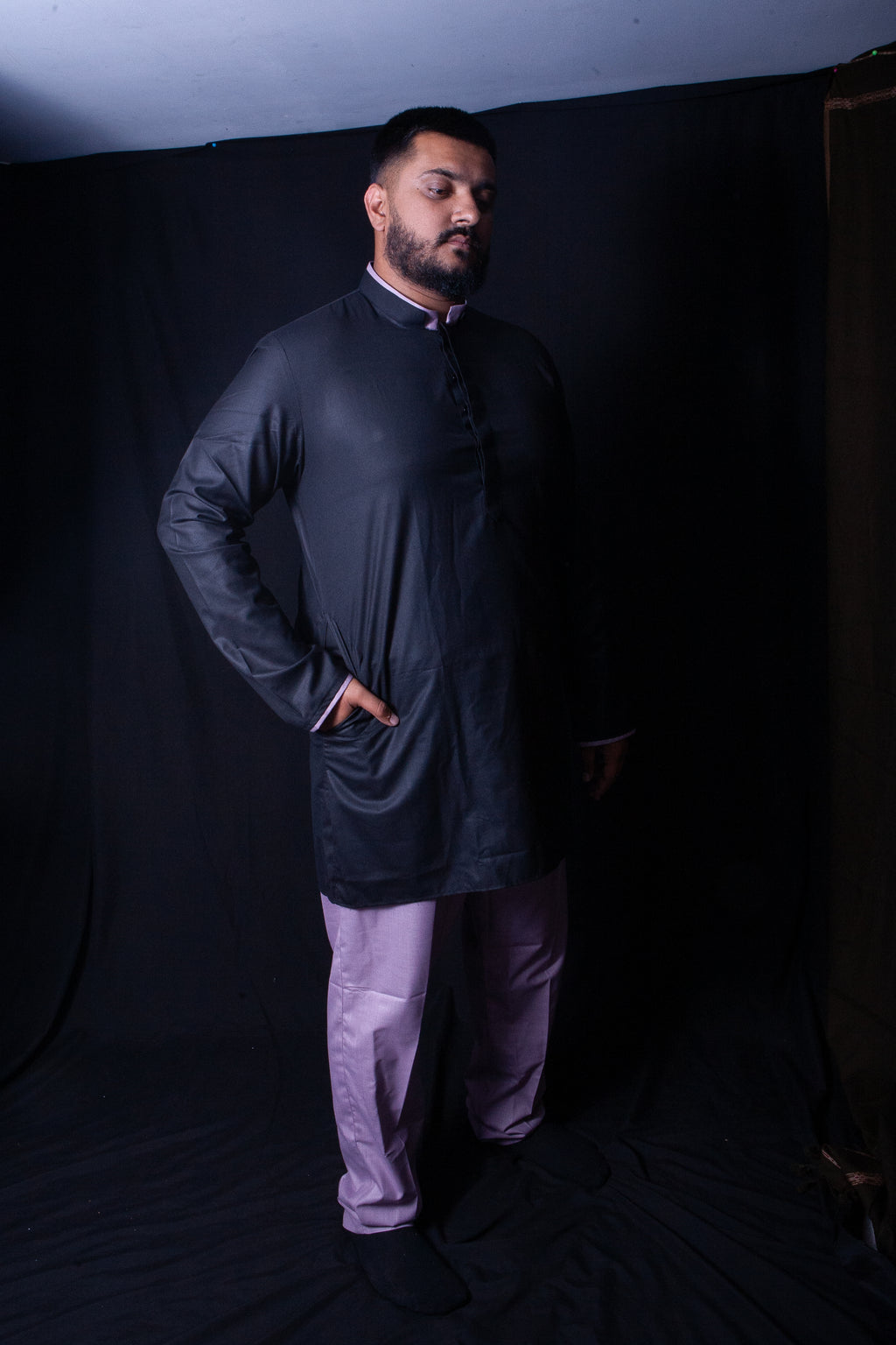 Black & Purple - Two Tone Kurti